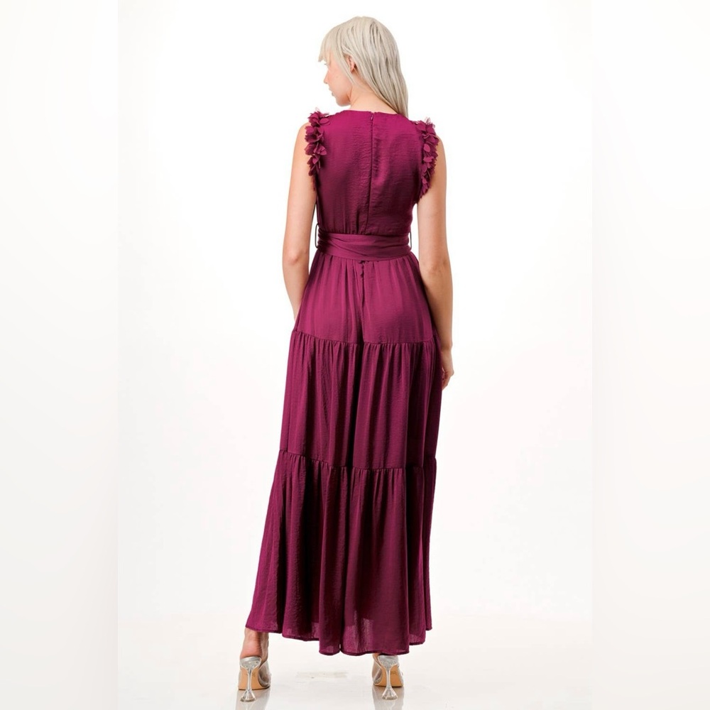 NWT Boutique Alora Magenta Sleeveless Maxi Dress - Picture 6 of 6